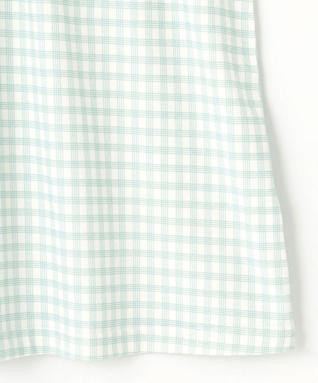 組曲 KIDS 【150-160㎝】シャーリングチェック トップス ミント系5