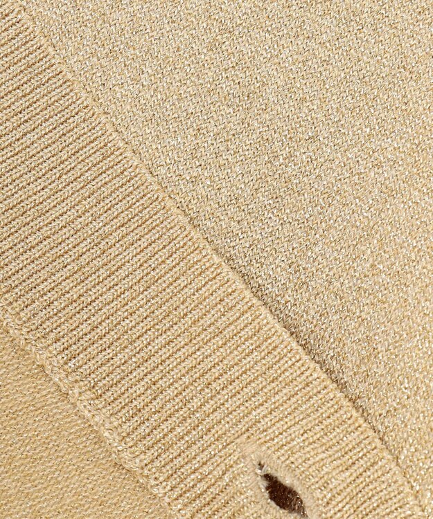 NAVE 【Nave・洗える】ラメニット カーディガン ゴールド系