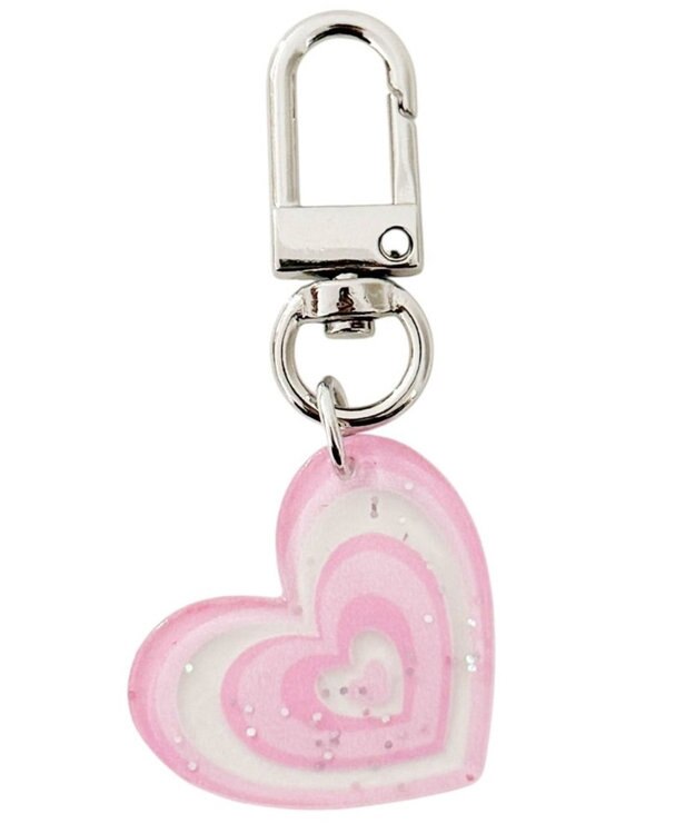 WEGO カラフルハートキーホルダー ピンク