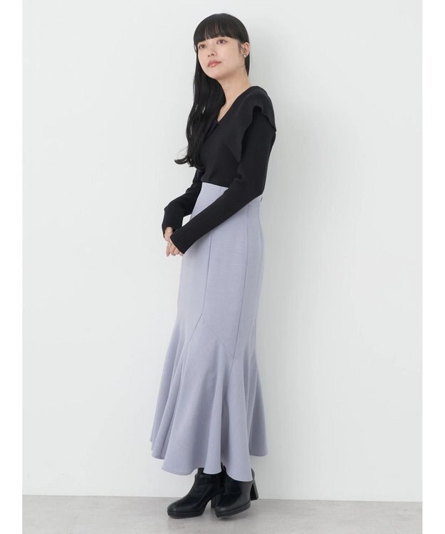 earth music&ecology ＢＩＧカラーニットプルオーバー Black