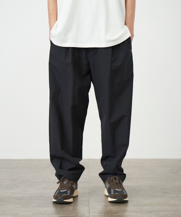 ATON HIGH TWIST WOOL | ワイドパンツ - UNISEX NAVY