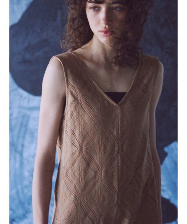 Green Parks クラシックレースロンパース Camel