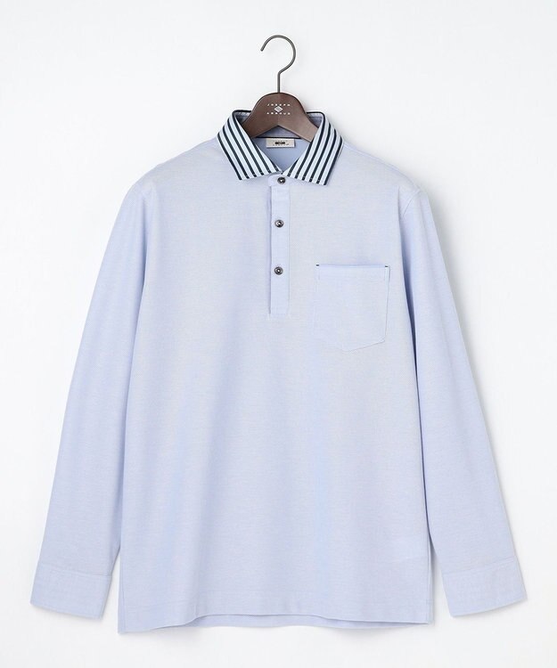 JOSEPH ABBOUD 【キングサイズ】オーガニックコットンダディポロ 26SSモデル サックスブルー系