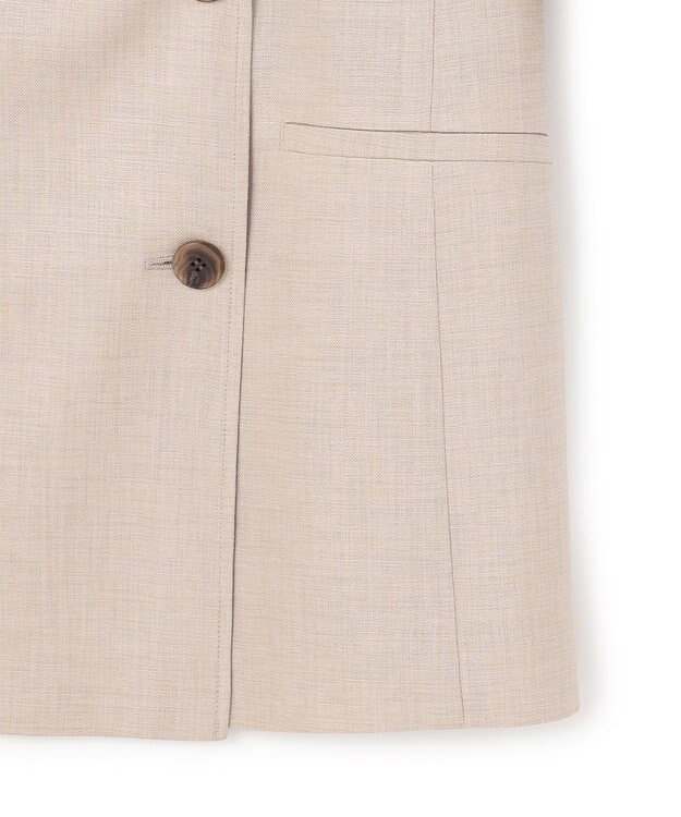 23区 【先行予約】リネンライクグロッシー ハーフスリーブ ダブル ジャケット ベージュ系