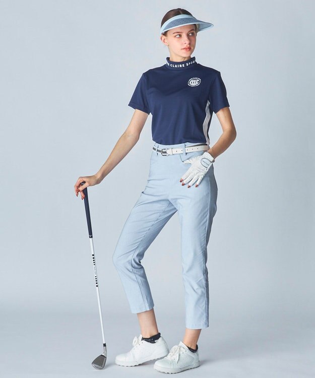 FILA GOLF／marie claire 【Marie claire sports】半袖モックネックシャツ ネイビー