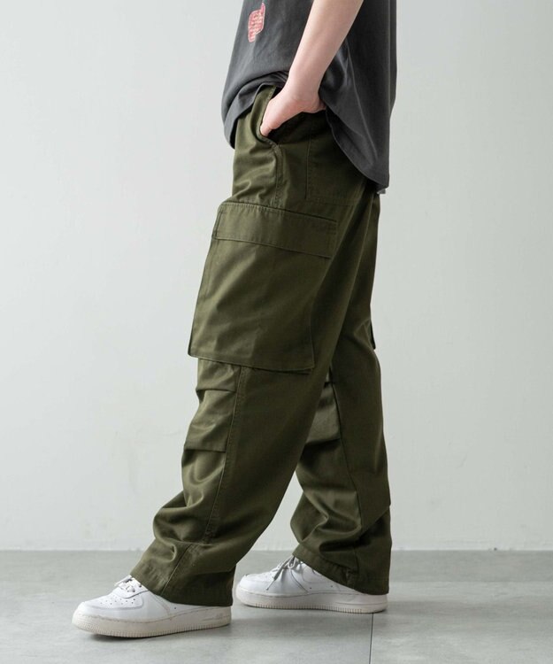 WEGO 【キッズ/150cm/160cm/ウエストゴム】イージーカーゴパンツ（JUNIOR） カーキ