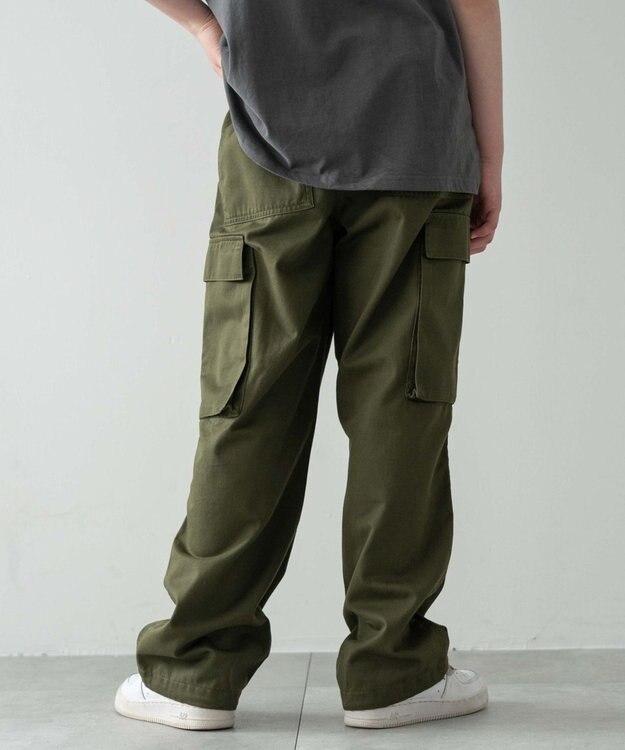 WEGO 【キッズ/150cm/160cm/ウエストゴム】イージーカーゴパンツ（JUNIOR） カーキ