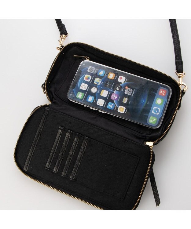 UNBILLION ペルケ perche / 縦横2wayウォレットショルダー ブラック