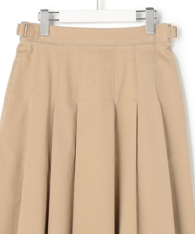 23区 S 【先行予約】ストレッチギャバ タックフレアスカート ベージュ系