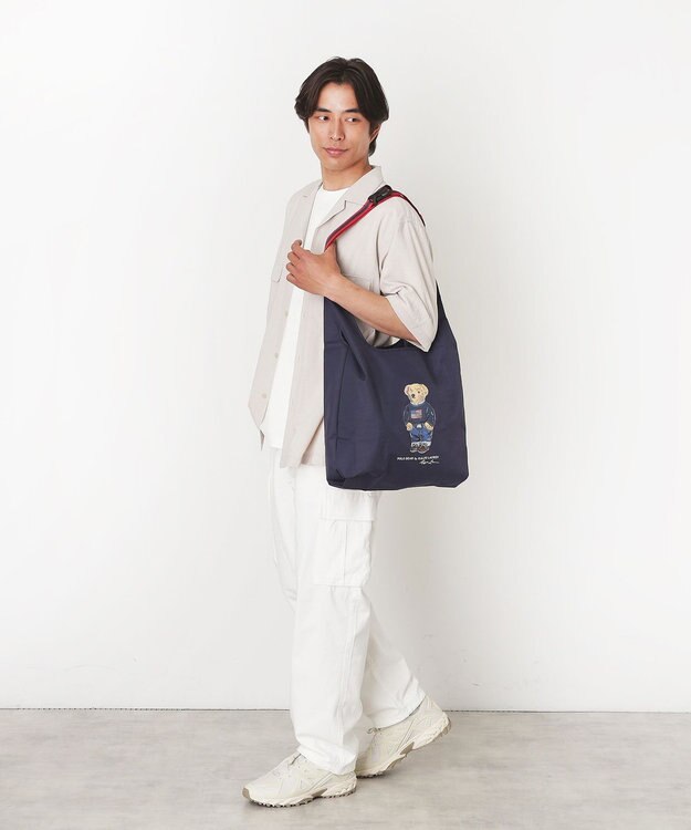 MOONBAT 【WEB限定】POLO RALPH LAUREN（ポロ ラルフ ローレン）ポロベア ベルト付き レインバッグ　 ネイビーブルー