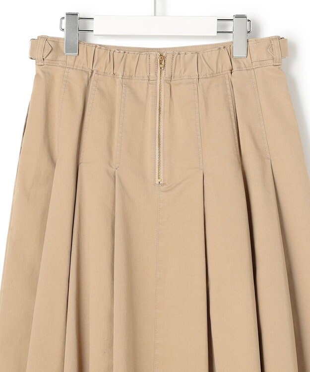 23区 S 【先行予約】ストレッチギャバ タックフレアスカート ベージュ系