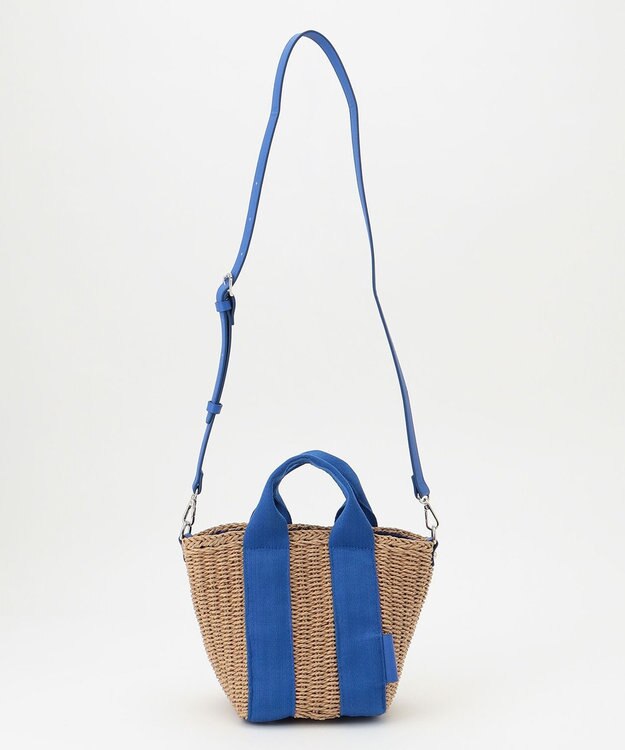 LA BAGAGERIE 【maison vert】【ペーパー素材使用】2WAYかごバッグ ブルー