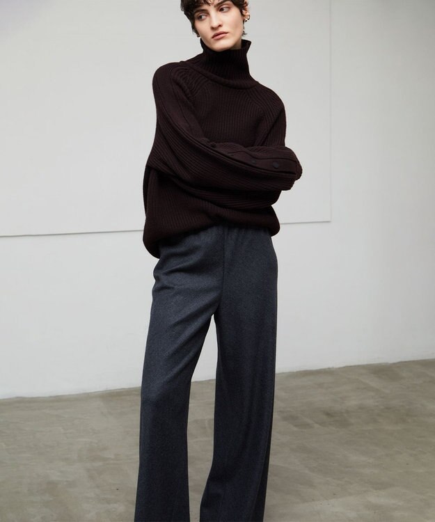 BEIGE， MONTAIGNE / ウエストゴムウールワイドパンツ C.Gary