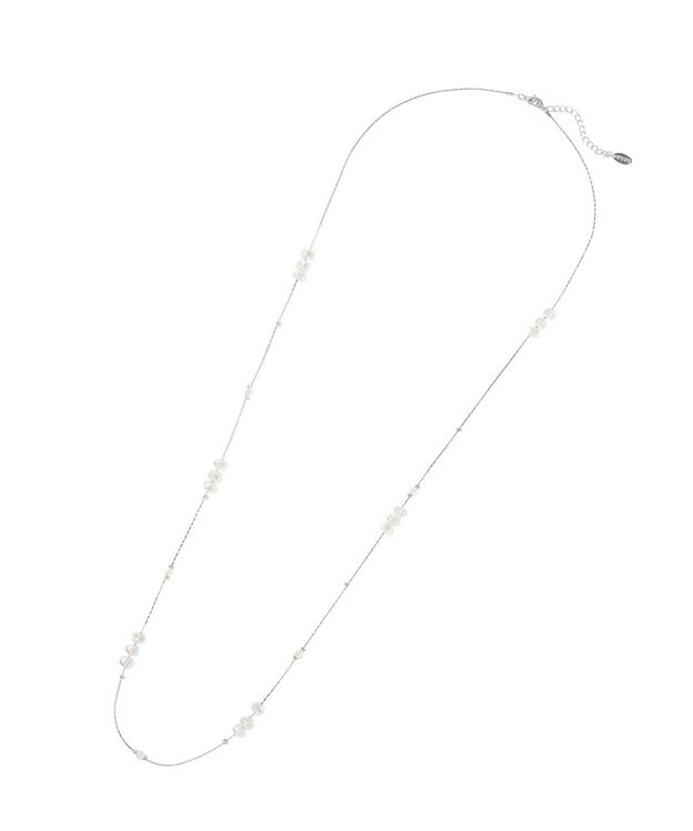YECCA VECCA パールMIXロングネックレス Silver
