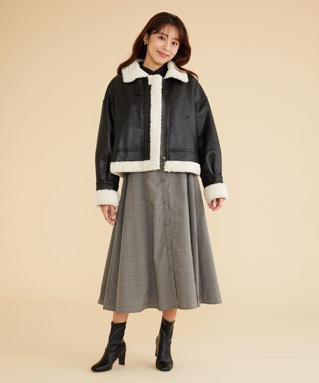 Feroux 【古畑星夏さん着用】サイドレースアップ ワンピース ホワイト系2