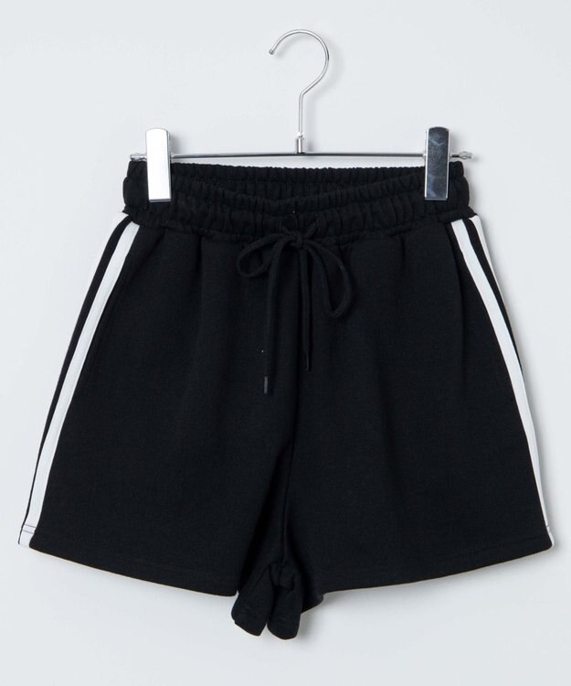 WEGO 【ウエストゴム】スウェットイージーショートパンツ ブラックその他