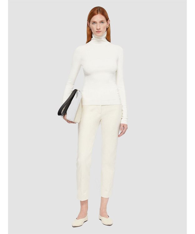 JOSEPH 【FOUNDATIONS】シルクストレッチ　タートルネックニット Ivory
