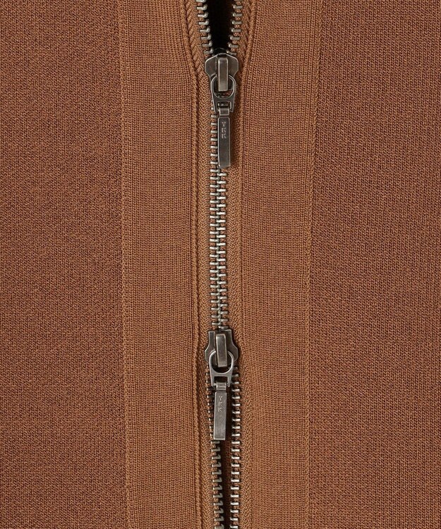 ICB 【洗える】シンセティックダブルフェイス ニットトラックジャケット コーヒー系