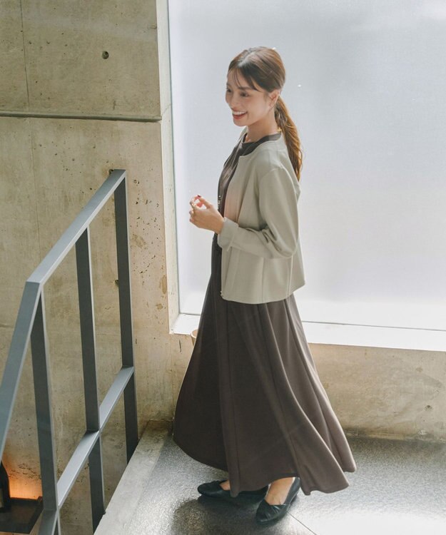 Tiaclasse 【洗える】ソフトダンボールジャケット グレージュ