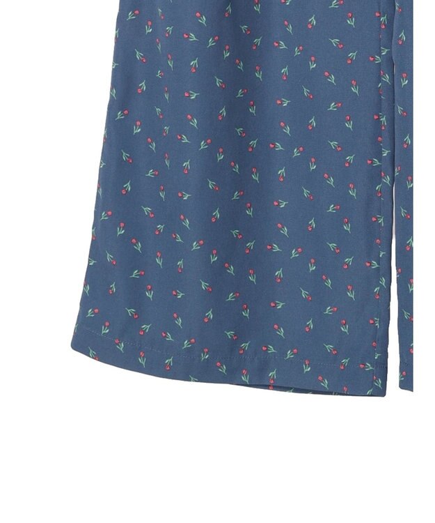 earth music&ecology 花柄ワイドパンツ Navy
