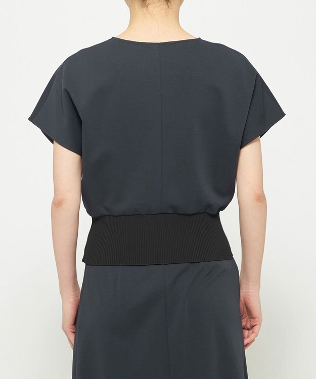 uncrave ダブルフェイスジャージー ドルマンスリーブリブトップス スレート