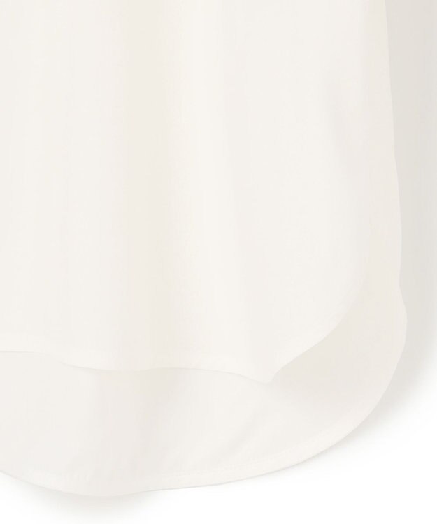 ICB L 【接触冷感・UVケア・洗える】 レーヨンコンパクトローン ボウタイシャツ オフホワイト系