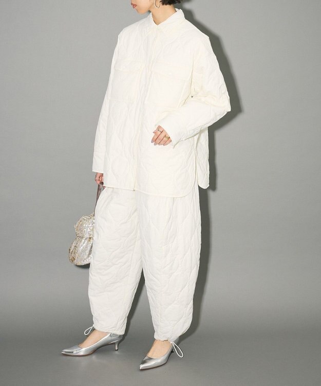 Green Parks キルティングシャツブルゾン Off White