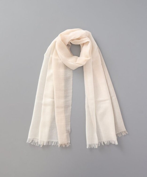 AURORA 【 LANVIN COLLECTION（ランバン コレクション） 】ウール面割ストール ベージュ