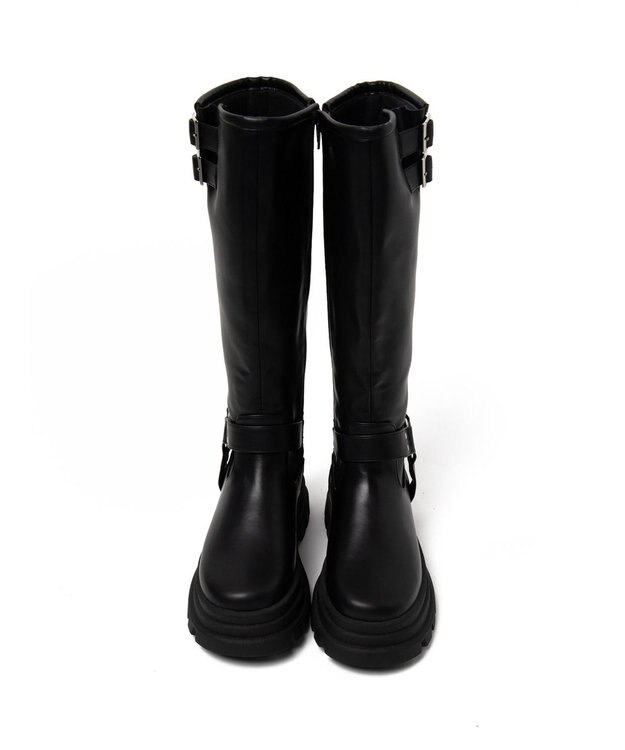 WEGO 厚底エンジニアロングブーツ ブラック