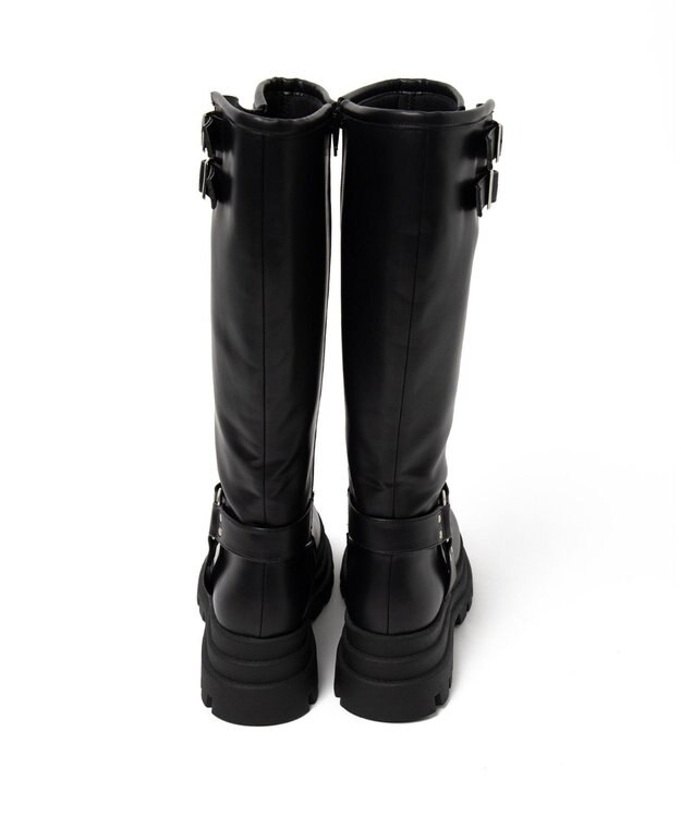 WEGO 厚底エンジニアロングブーツ ブラック