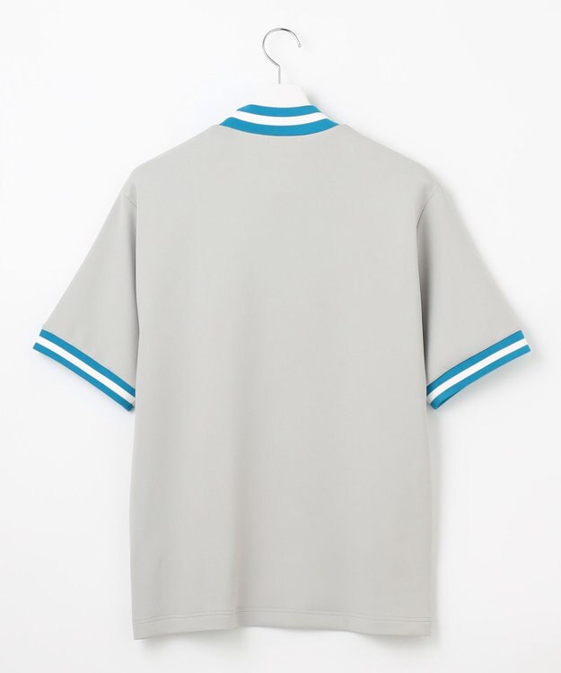 23区GOLF 【23Fondation】【吸水速乾/UVケア】ライトダンボール モックネック ライトグレー系
