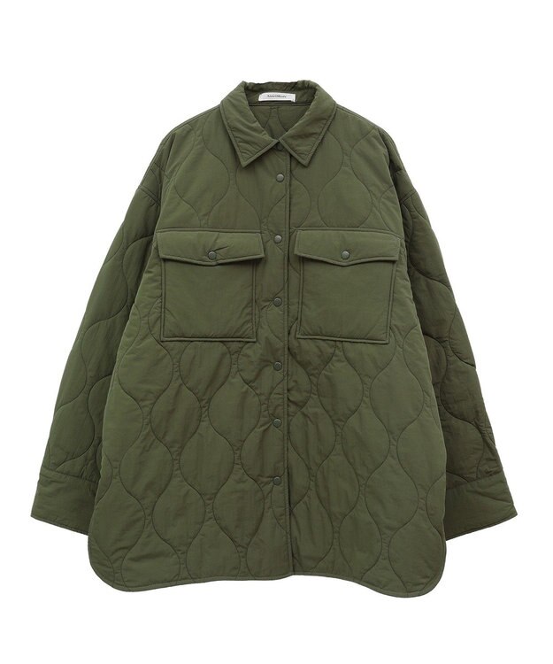 Green Parks キルティングシャツブルゾン Khaki