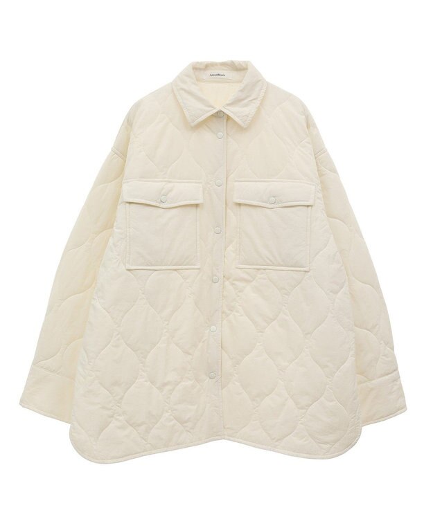 Green Parks キルティングシャツブルゾン Off White
