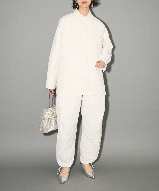 Green Parks キルティングシャツブルゾン Off White