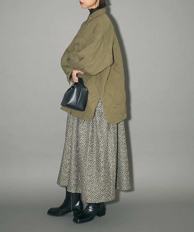 Green Parks キルティングシャツブルゾン Khaki