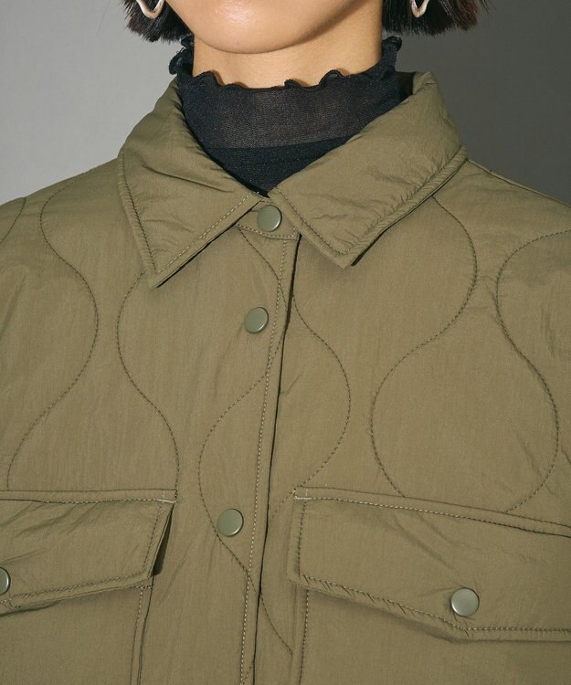 Green Parks キルティングシャツブルゾン Khaki