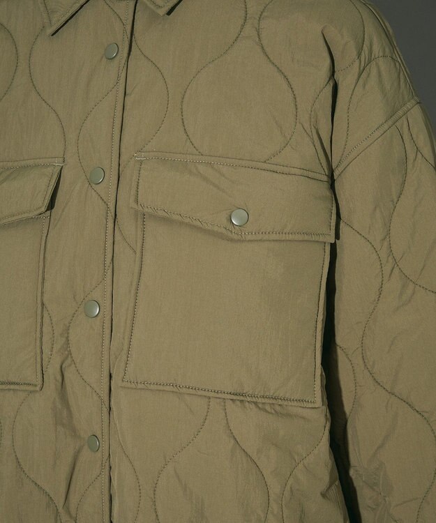 Green Parks キルティングシャツブルゾン Khaki