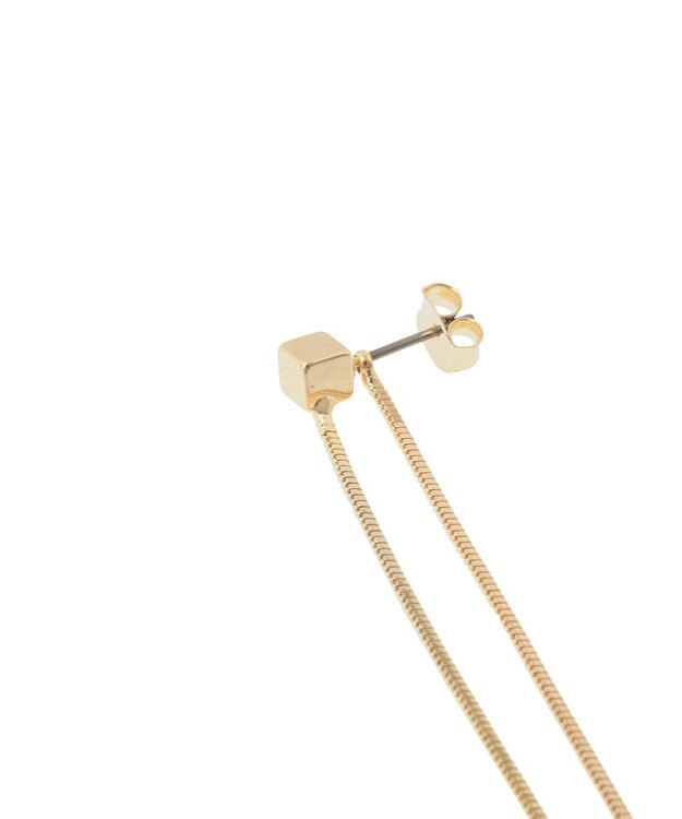 Green Parks ・ＨＡＬＦ　ＴＩＭＥ　２ｗａｙロングチェーンピアス Gold