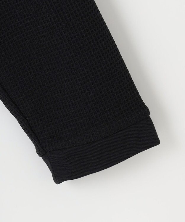 JOSEPH ABBOUD MOUNTAIN 【吸水速乾/通気性】ハイゲージワッフル Ｔシャツ ブラック系