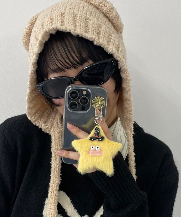 WEGO ミニお星さまモンスターぬいぐるみキーホルダー イエロー