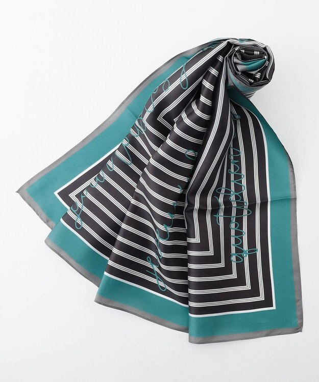 自由区 【カタログ掲載】ストライプレター スカーフ ブラウン系