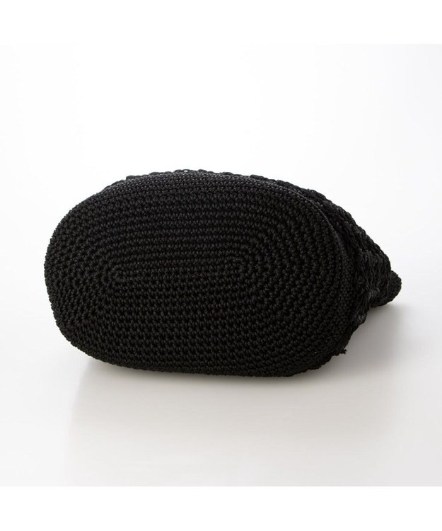 UNBILLION カシュカシュ cachecache / 柄編みベーシックトート カゴバッグ ブラック