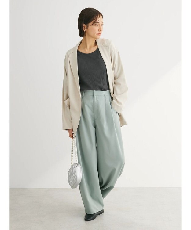 Green Parks 前後２ＷＡＹカットリブプルオーバー Gray