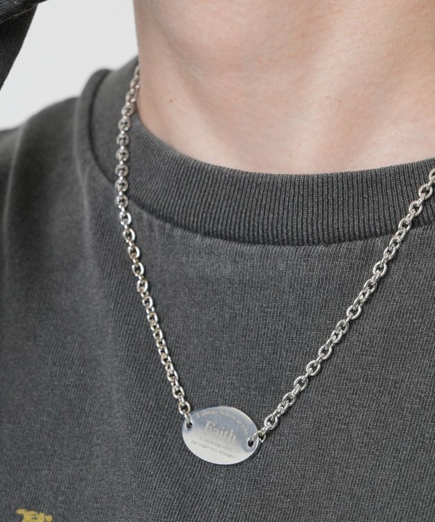 WEGO Lリバーシブルプレートネックレス 柄2