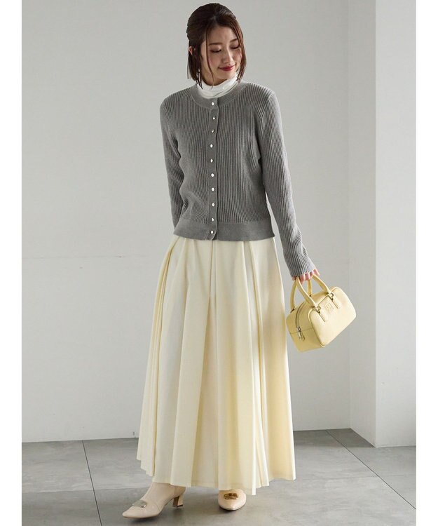 Te chichi モールリブカーディガン グレー