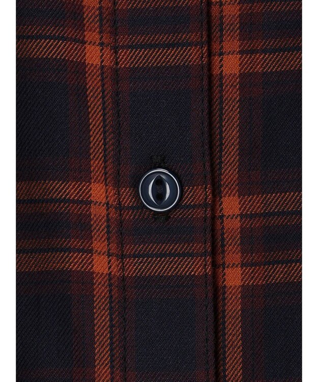 Green Parks ビエラチェックシャツワンピース Orange