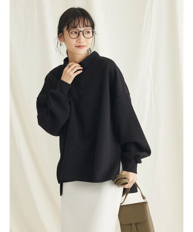 CRAFT STANDARD BOUTIQUE JQカットボリュームスリーブMOCプルオーバー1 Black