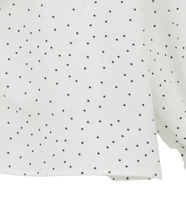 earth music&ecology ラッフルカラーブラウス Dot