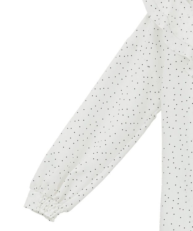 earth music&ecology ラッフルカラーブラウス Dot