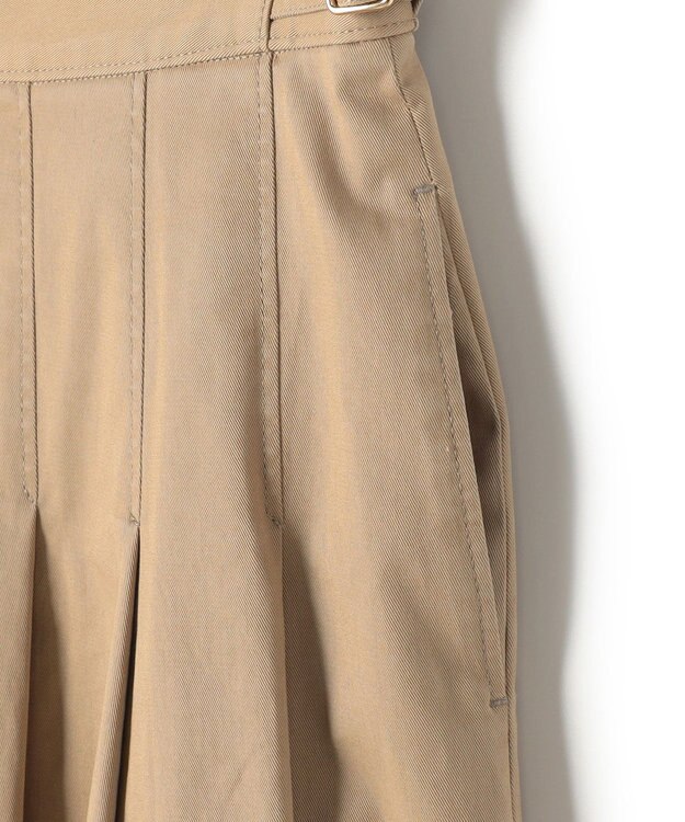 23区 S 【先行予約】ストレッチギャバ タックフレアスカート ベージュ系